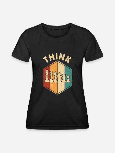 Échecs - T-shirt sport Femme - noir