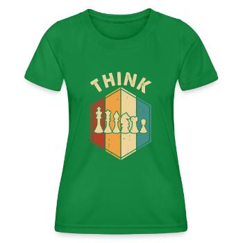 Échecs - T-shirt sport Femme - vert - Devant - AI Model Female 172 dark (172cm)