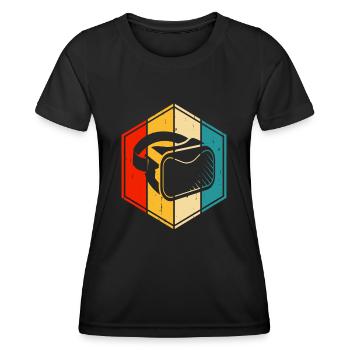 Réalité virtuelle VR - T-shirt sport Femme - noir - Devant - AI Model Female 172 light (172cm)