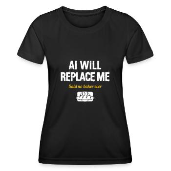 Boulangerie, Boulangerie, Confiserie, Dessert, Gâteau, Cupcake - T-shirt sport Femme - noir - Devant - AI Model Female 172 light (172cm)