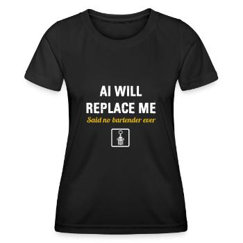 Barkeeper Mixologe Alkohol Getränke Barmann - Frauen Funktions-T-Shirt - Schwarz - Vorne - AI Model Female 172 light (172cm)