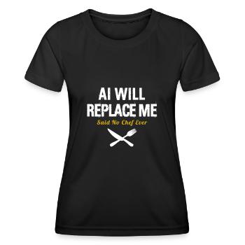 Cooking Culinary Restaurant Gourmet Kitchen Chef - Women's Functional T-Shirt - black - Front - AI Model Female 172 light (172cm)