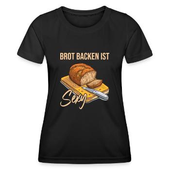 Brot Backen ist Sexy - Frauen Funktions-T-Shirt - Schwarz - Vorne - AI Model Female 172 light (172cm)
