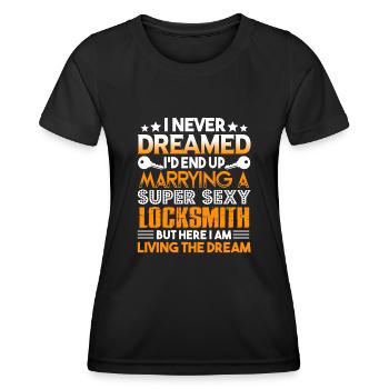 Locksmith Marrying A Super Sexy Locksmith - Women's Functional T-Shirt - black - Front - AI Model Female 172 light (172cm)