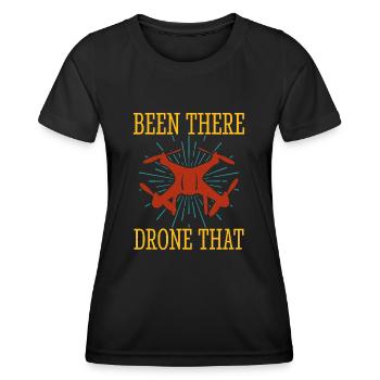 Drohne - Frauen Funktions-T-Shirt - Schwarz - Vorne - AI Model Female 172 light (172cm)
