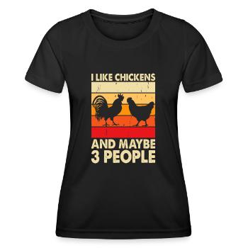 Chickens Chicken - Women's Functional T-Shirt - black - Front - AI Model Female 172 light (172cm)