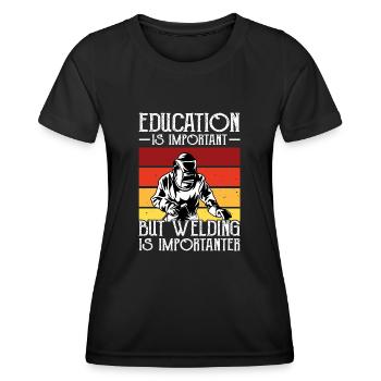 Schweißen Schweißer - Frauen Funktions-T-Shirt - Schwarz - Vorne - AI Model Female 172 light (172cm)