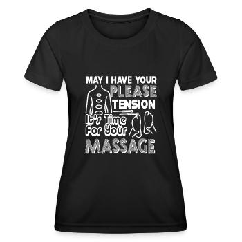 Massage Therapist Time For Your Massage - Women's Functional T-Shirt - black - Front - AI Model Female 172 light (172cm)
