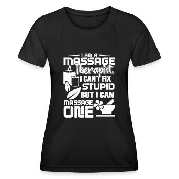 Massage Therapist I Can Massage One - Women's Functional T-Shirt - black - Front - AI Model Female 172 light (172cm)