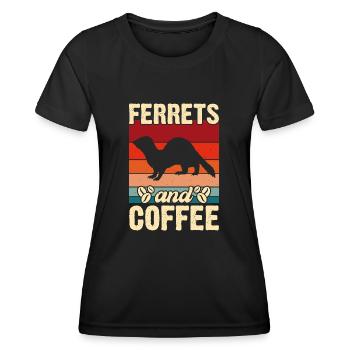 Frettchen - Frauen Funktions-T-Shirt - Schwarz - Vorne - AI Model Female 172 light (172cm)