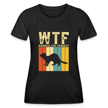 Frettchen - Frauen Funktions-T-Shirt - Schwarz - Vorne - AI Model Female 172 light (172cm)