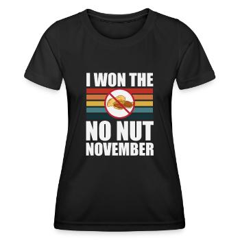 No Nut November gewonnen - Frauen Funktions-T-Shirt - Schwarz - Vorne - AI Model Female 172 light (172cm)