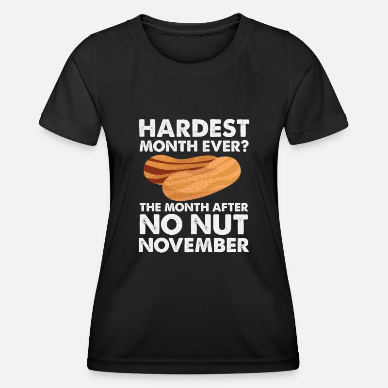 No Nut November - Women's Functional T-Shirt - black