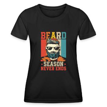 Beard Lover Bearded Man Beard - Women's Functional T-Shirt - black - Front - AI Model Female 172 light (172cm)