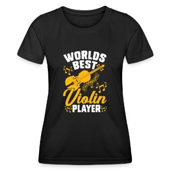 Violoniste violoniste - T-shirt sport Femme - noir - Devant - AI Model Female 172 light (172cm)