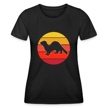 Frettchen - Frauen Funktions-T-Shirt - Schwarz - Vorne - AI Model Female 172 light (172cm)
