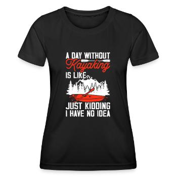 Kajak Kajakfahrer Kajaker - Frauen Funktions-T-Shirt - Schwarz - Vorne - AI Model Female 172 light (172cm)