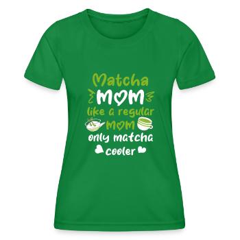 Amateurs de thé vert Boisson japonaise Matcha Latte - T-shirt sport Femme - vert - Devant - AI Model Female 172 dark (172cm)