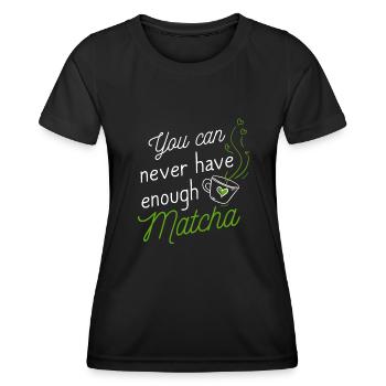 Grüntee-Liebhaber, japanischer - Frauen Funktions-T-Shirt - Schwarz - Vorne - AI Model Female 172 light (172cm)