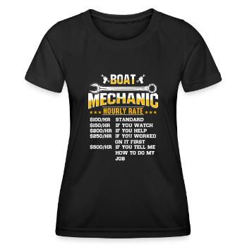 Maschinenbauingenieur Ingenieur Beruf - Frauen Funktions-T-Shirt - Schwarz - Vorne - AI Model Female 172 light (172cm)