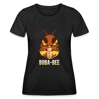Bubble Tea Drink Perlmilch Tee Liebhaber Kawaii - Frauen Funktions-T-Shirt - Schwarz - Vorne - AI Model Female 172 light (172cm)