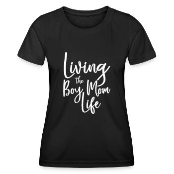 Mutter Von Jungs Beste Mama aller Zeiten - Frauen Funktions-T-Shirt - Schwarz - Vorne - AI Model Female 172 light (172cm)