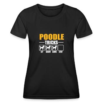 Poodle Tricks - Frauen Funktions-T-Shirt - Schwarz - Vorne - AI Model Female 172 light (172cm)