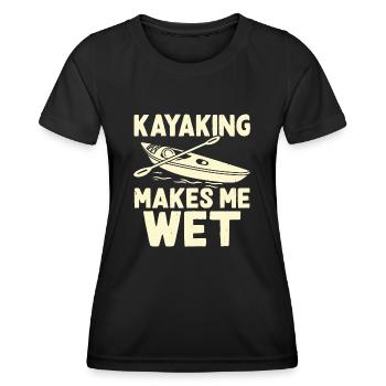 Kajak Kajakfahrer Kajaker - Frauen Funktions-T-Shirt - Schwarz - Vorne - AI Model Female 172 light (172cm)