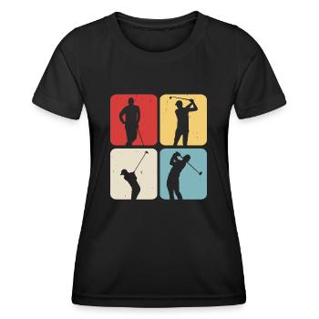 Golf Golfer - Frauen Funktions-T-Shirt - Schwarz - Vorne - AI Model Female 172 light (172cm)