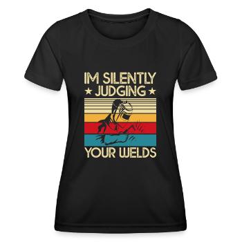 Schweißen Schweißer - Frauen Funktions-T-Shirt - Schwarz - Vorne - AI Model Female 172 light (172cm)