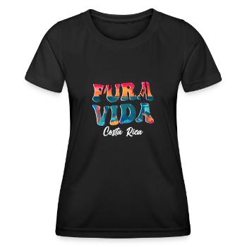 Pura Vida Costa Rica Latin America Costa Ricans - Women's Functional T-Shirt - black - Front - AI Model Female 172 light (172cm)