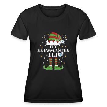 The Brewmaster Elf Coffee - Women's Functional T-Shirt - black - Front - AI Model Female 172 light (172cm)