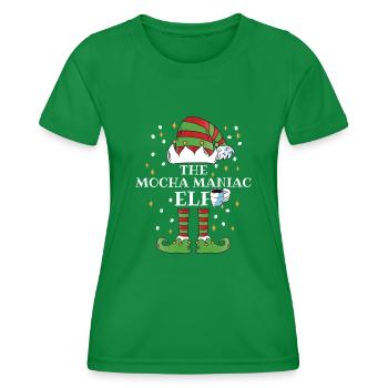 Le café Elfe Moka Maniac - T-shirt sport Femme - vert - Devant - AI Model Female 172 dark (172cm)