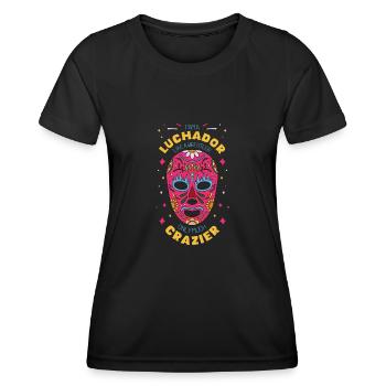 Mexican Wrestling Wrestler Lucha Libre Mask - Women's Functional T-Shirt - black - Front - AI Model Female 172 light (172cm)