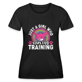 Dog training - Women's Functional T-Shirt - black - Front - AI Model Female 172 light (172cm)