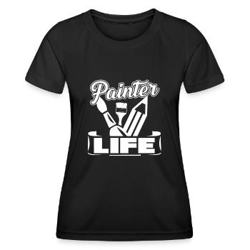 Painter Painter Life - Women's Functional T-Shirt - black - Front - AI Model Female 172 light (172cm)