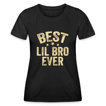 Meilleur petit frère - T-shirt sport Femme - noir - Devant - AI Model Female 172 light (172cm)
