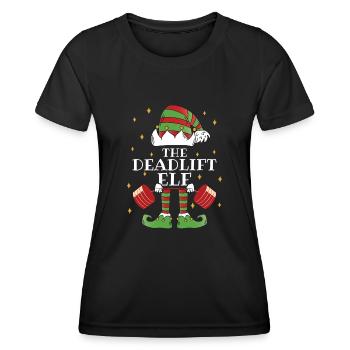 Le Deadlift Elf Fitness - T-shirt sport Femme - noir - Devant - AI Model Female 172 light (172cm)