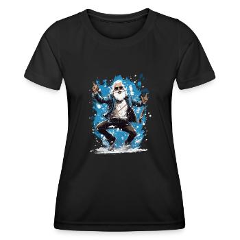 Plaisir de Noël: Père Noël ivre - T-shirt sport Femme - noir - Devant - AI Model Female 172 light (172cm)