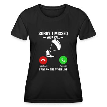Kitesurf Kitesurfer Kiteboard Kitesurfen - Frauen Funktions-T-Shirt - Schwarz - Vorne - AI Model Female 172 light (172cm)
