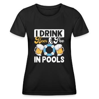 Nageurs - T-shirt sport Femme - noir - Devant - AI Model Female 172 light (172cm)