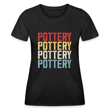 Töpfern Töpferei Töpfer - Frauen Funktions-T-Shirt - Schwarz - Vorne - AI Model Female 172 light (172cm)