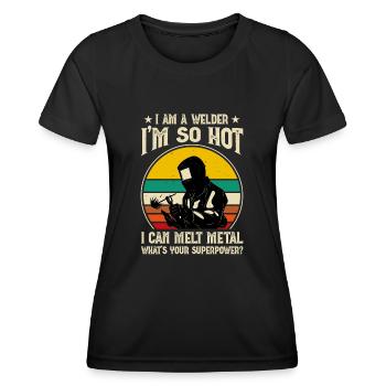 Schweißen Schweißer - Frauen Funktions-T-Shirt - Schwarz - Vorne - AI Model Female 172 light (172cm)