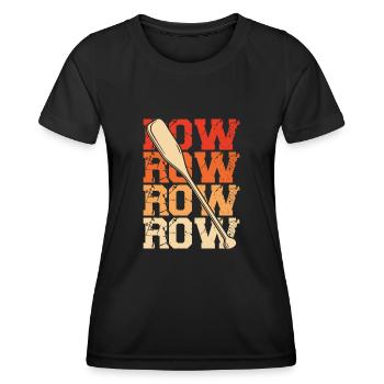 Ruder paddel - Frauen Funktions-T-Shirt - Schwarz - Vorne - AI Model Female 172 light (172cm)