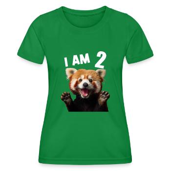 2 Jahre Kleiner Roter Panda Pandas 2. Geburtstag - Frauen Funktions-T-Shirt - Kelly Green - Vorne - AI Model Female 172 dark (172cm)