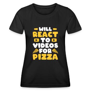 Reaction Streamer Video Reaktion Content Creator - Women's Functional T-Shirt - black - Front - AI Model Female 172 light (172cm)