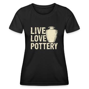 Töpfern Töpferei Töpfer - Frauen Funktions-T-Shirt - Schwarz - Vorne - AI Model Female 172 light (172cm)