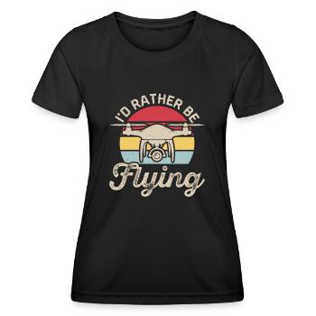 Drohne - Frauen Funktions-T-Shirt - Schwarz - Vorne - AI Model Female 172 light (172cm)