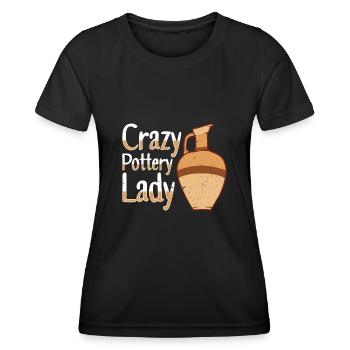 Pottery Lovers Clay Ceramic Kiln - Women's Functional T-Shirt - black - Front - AI Model Female 172 light (172cm)