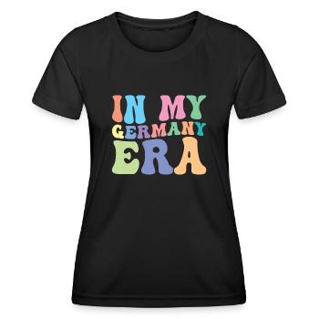 Deutschland Retro Groovy - Frauen Funktions-T-Shirt - Schwarz - Vorne - AI Model Female 172 light (172cm)